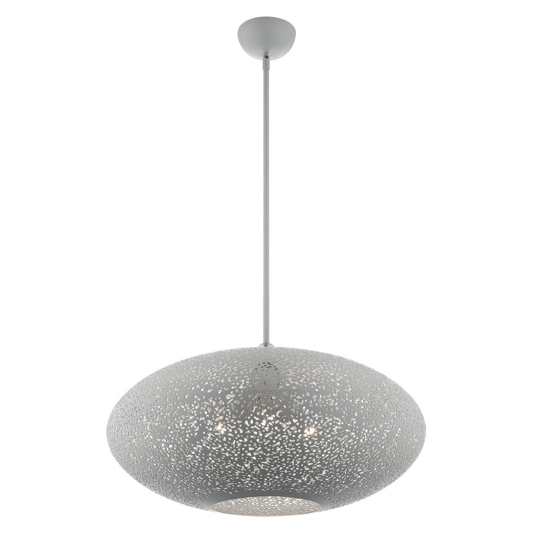 Livex Charlton 49186-80 Pendant Light - Nordic Gray w/ Brushed Nickels