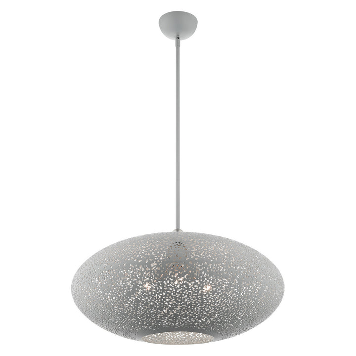 Livex Charlton 49186-80 Pendant Light - Nordic Gray w/ Brushed Nickels