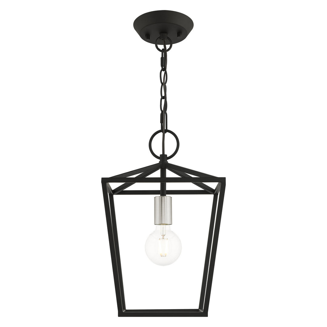 Livex Devone 49432-04 Ceiling Light - Black w/ Brushed Nickels