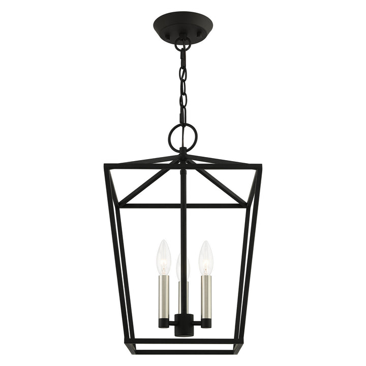 Livex Devone 49433-04 Ceiling Light - Black w/ Brushed Nickels