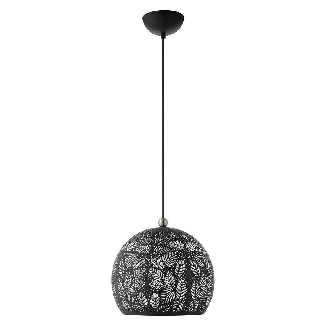 Livex Chantilly 49542-04 Pendant Light - Black w/ Brushed Nickels