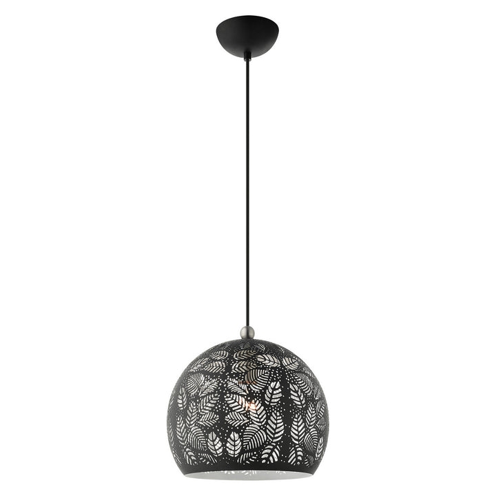 Livex Chantilly 49542-04 Pendant Light - Black w/ Brushed Nickels