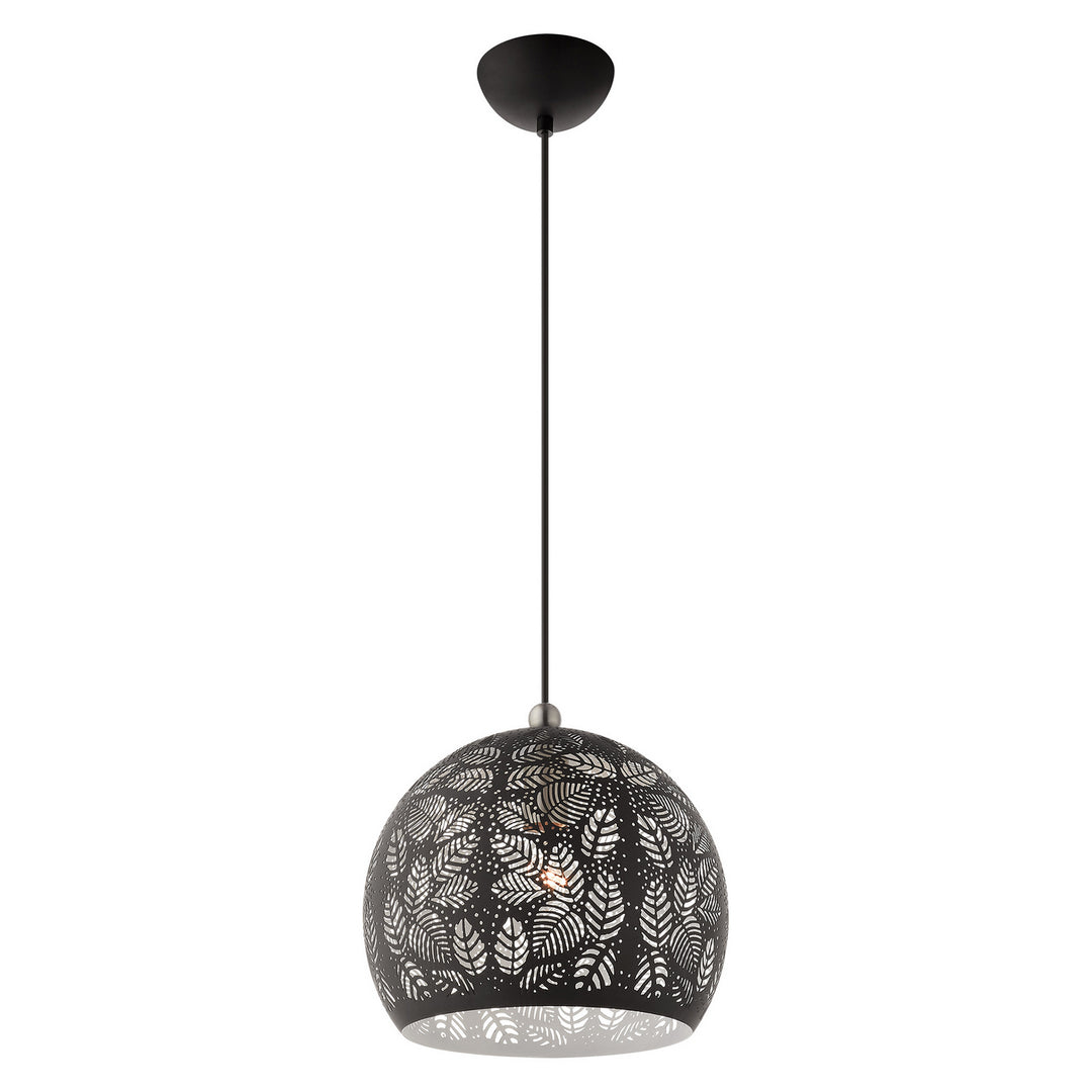 Livex Chantilly 49542-04 Pendant Light - Black w/ Brushed Nickels