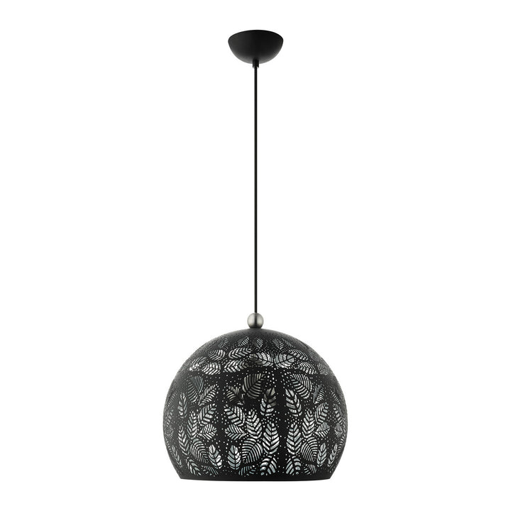 Livex Chantilly 49543-04 Pendant Light - Black w/ Brushed Nickels