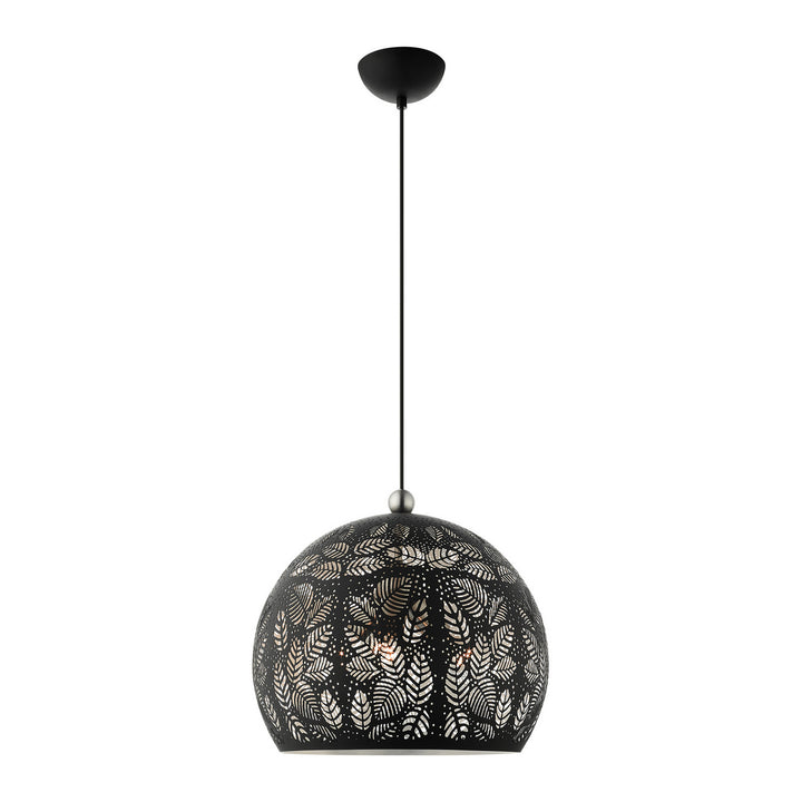 Livex Chantilly 49543-04 Pendant Light - Black w/ Brushed Nickels