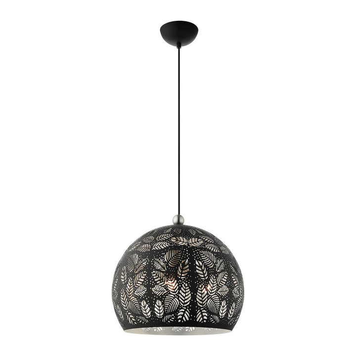 Livex Chantilly 49543-04 Pendant Light - Black w/ Brushed Nickels