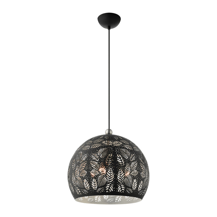 Livex Chantilly 49543-04 Pendant Light - Black w/ Brushed Nickels