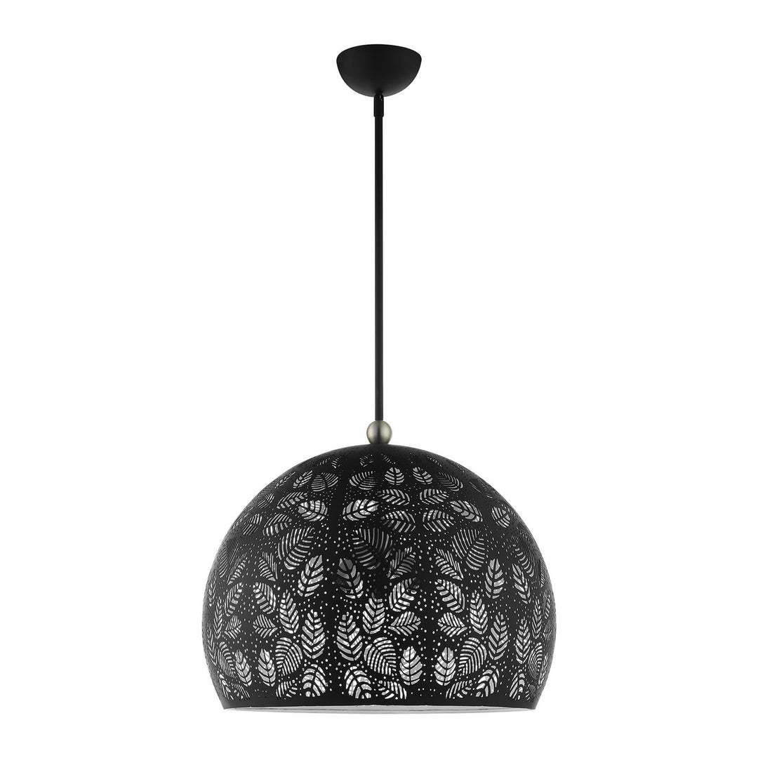 Livex Chantilly 49544-04 Pendant Light - Black w/ Brushed Nickels