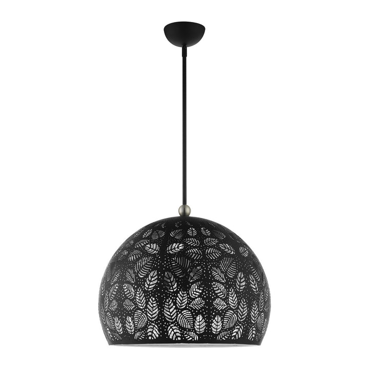 Livex Chantilly 49544-04 Pendant Light - Black w/ Brushed Nickels