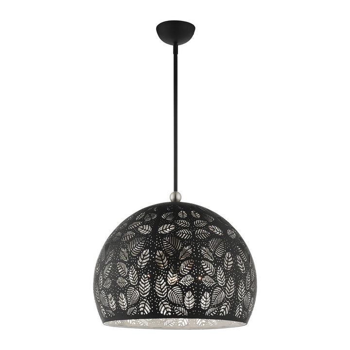 Livex Chantilly 49544-04 Pendant Light - Black w/ Brushed Nickels