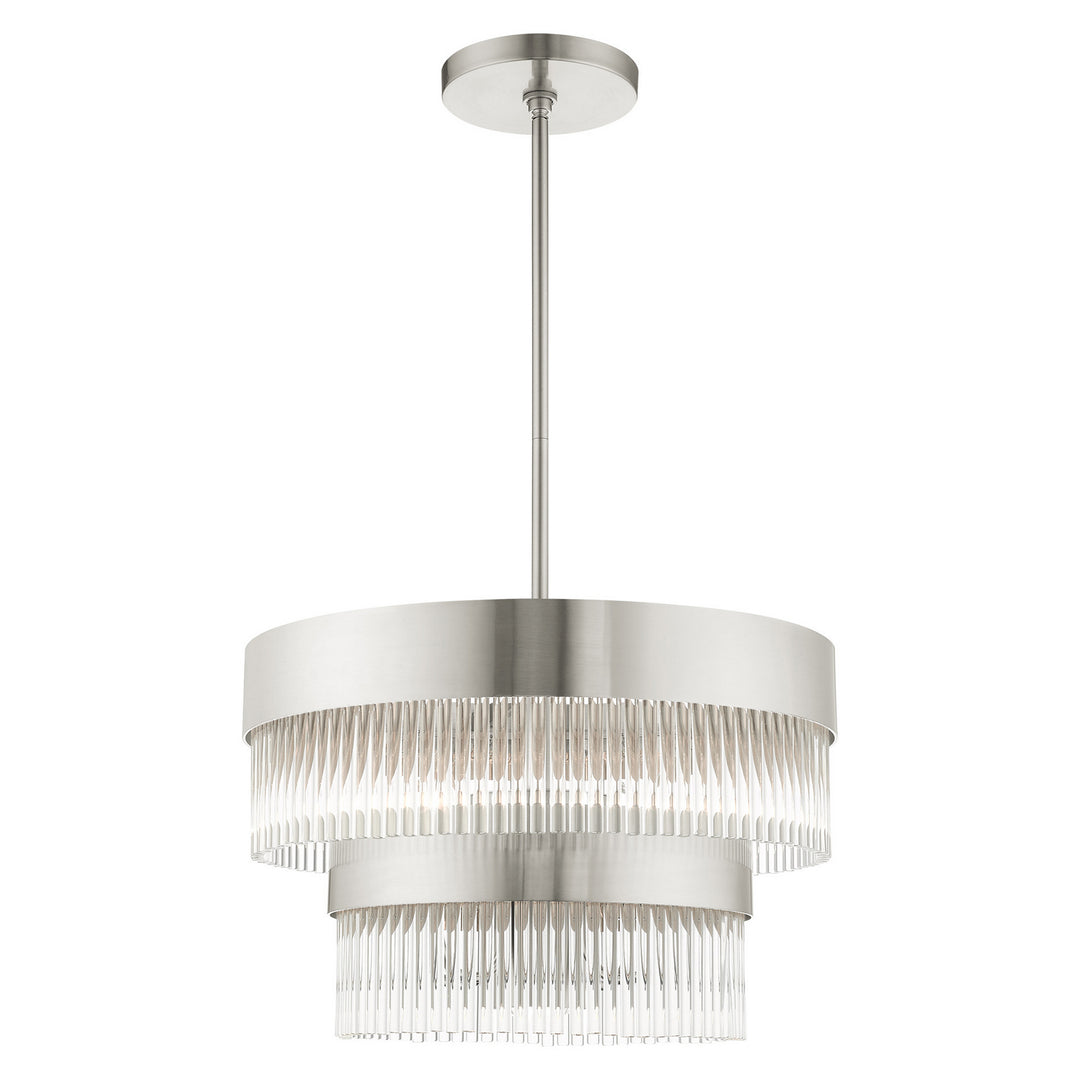 Livex Norwich 49824-91 Chandelier Light - Brushed Nickel