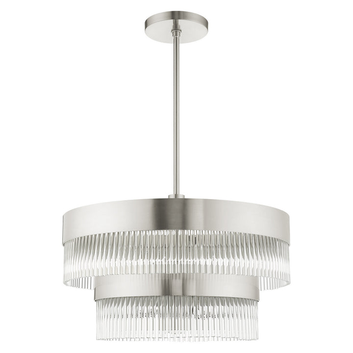 Livex Nowrich 49825-91 Chandelier Light - Brushed Nickel