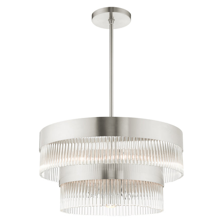 Livex Nowrich 49825-91 Chandelier Light - Brushed Nickel