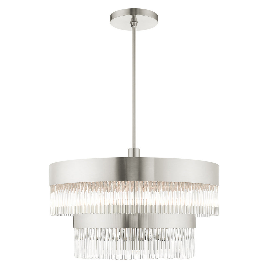 Livex Nowrich 49825-91 Chandelier Light - Brushed Nickel