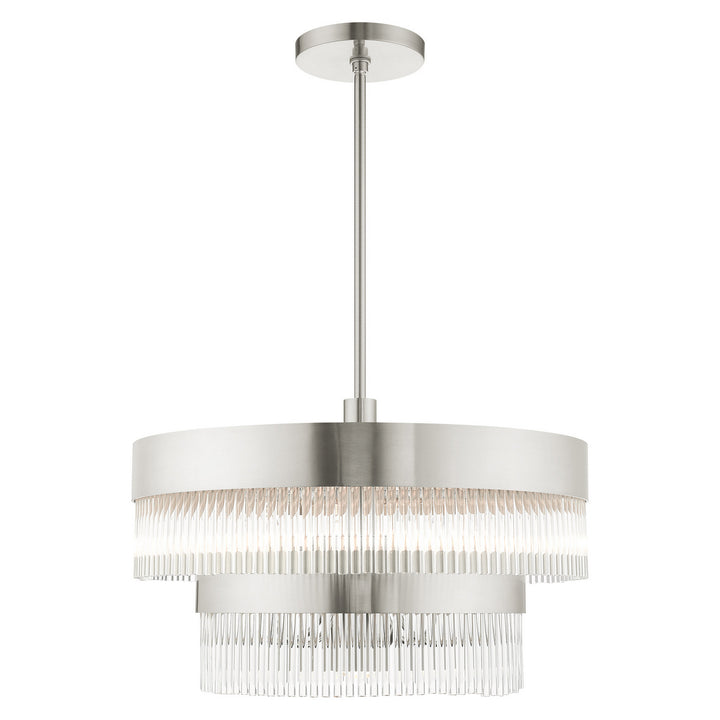 Livex Nowrich 49825-91 Chandelier Light - Brushed Nickel