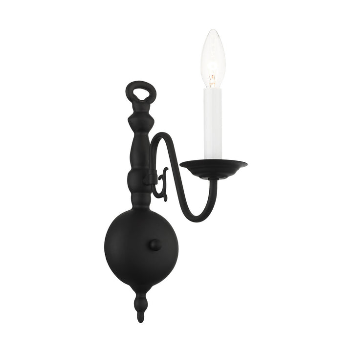 Livex Williamsburg 5001-04 Wall Sconce Light - Black