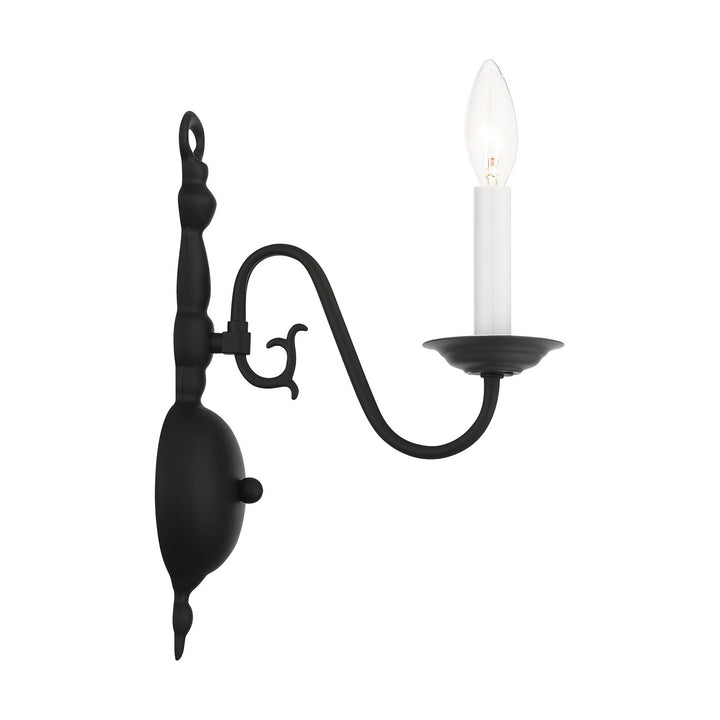Livex Williamsburg 5001-04 Wall Sconce Light - Black
