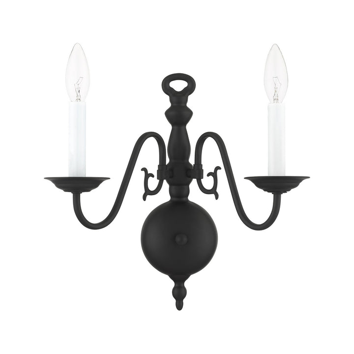 Livex Williamsburg 5002-04 Wall Sconce Light - Black