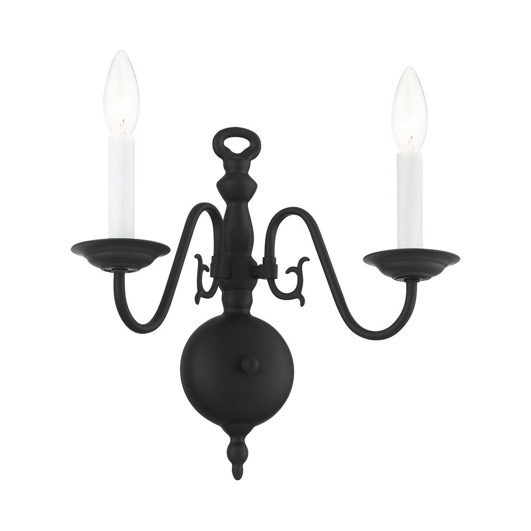 Livex Williamsburg 5002-04 Wall Sconce Light - Black