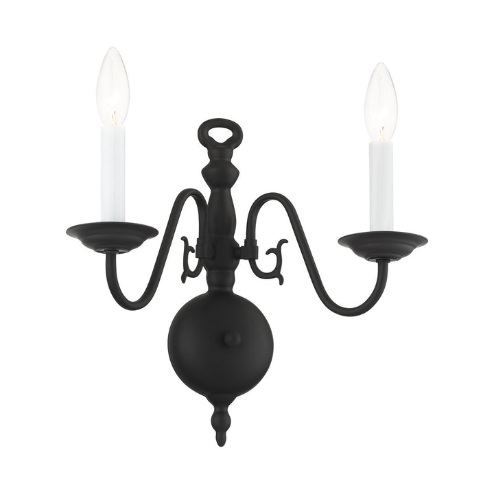 Livex Williamsburg 5002-04 Wall Sconce Light - Black