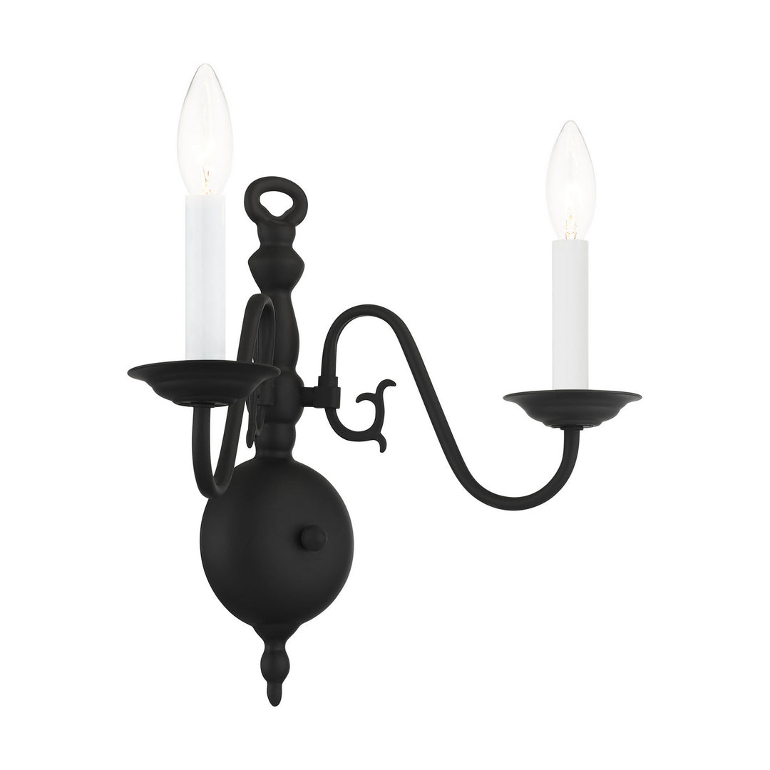 Livex Williamsburg 5002-04 Wall Sconce Light - Black