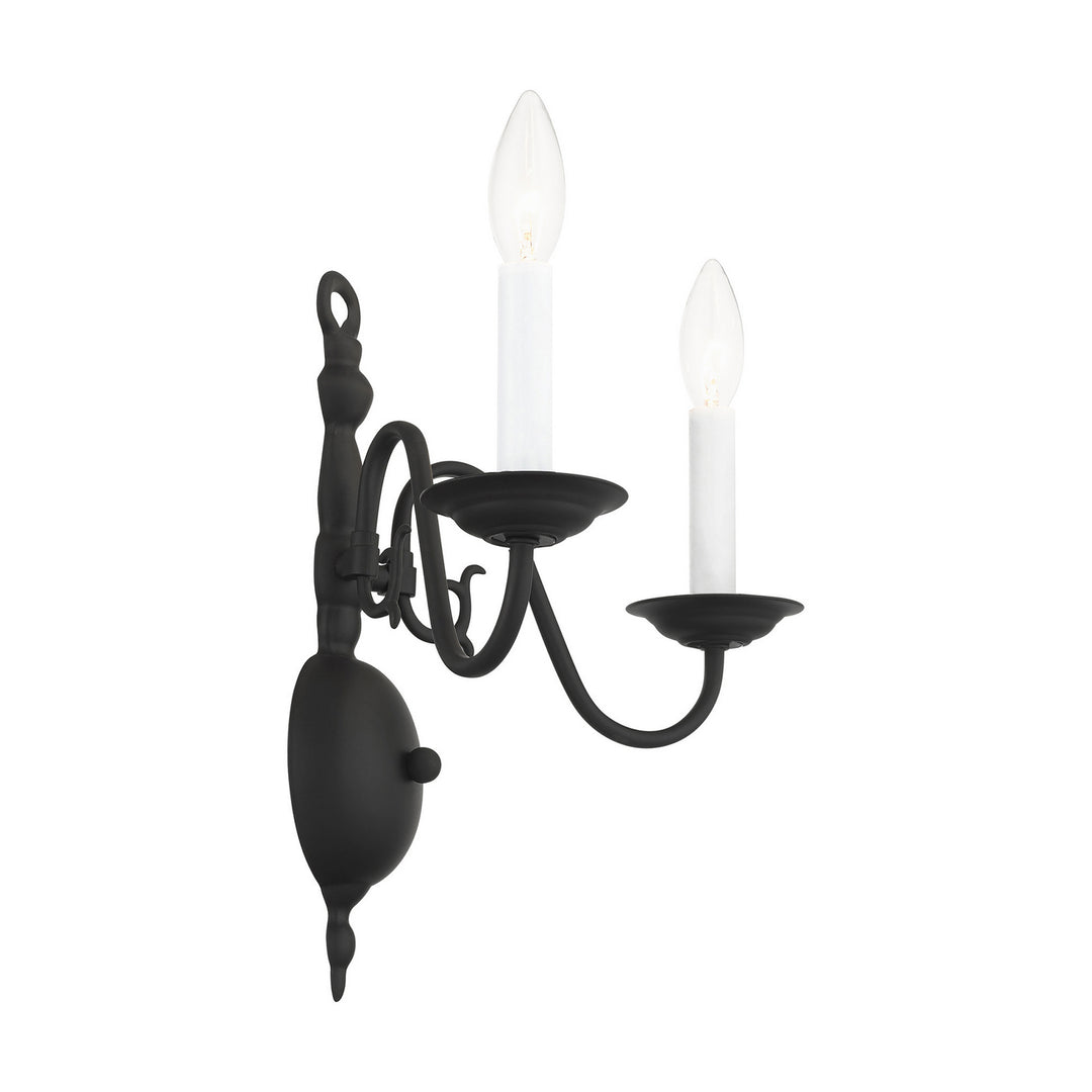 Livex Williamsburg 5002-04 Wall Sconce Light - Black