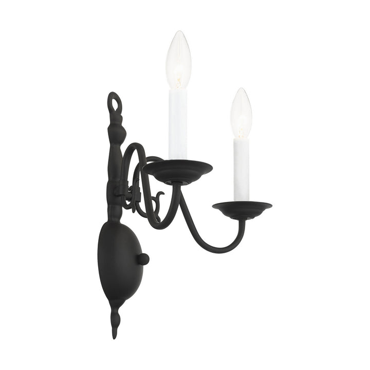 Livex Williamsburg 5002-04 Wall Sconce Light - Black