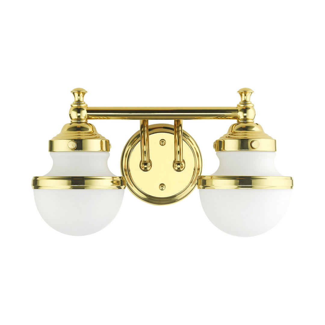 Livex Oldwick 5712-02 Bath Vanity Light 15 in. wide - Polished Brass