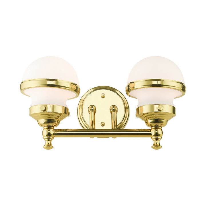 Livex Oldwick 5712-02 Bath Vanity Light 15 in. wide - Polished Brass