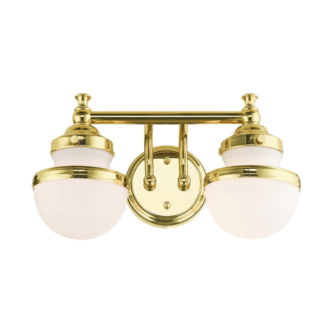 Livex Oldwick 5712-02 Bath Vanity Light 15 in. wide - Polished Brass