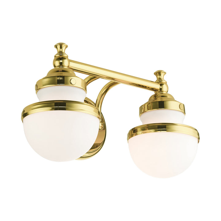 Livex Oldwick 5712-02 Bath Vanity Light 15 in. wide - Polished Brass