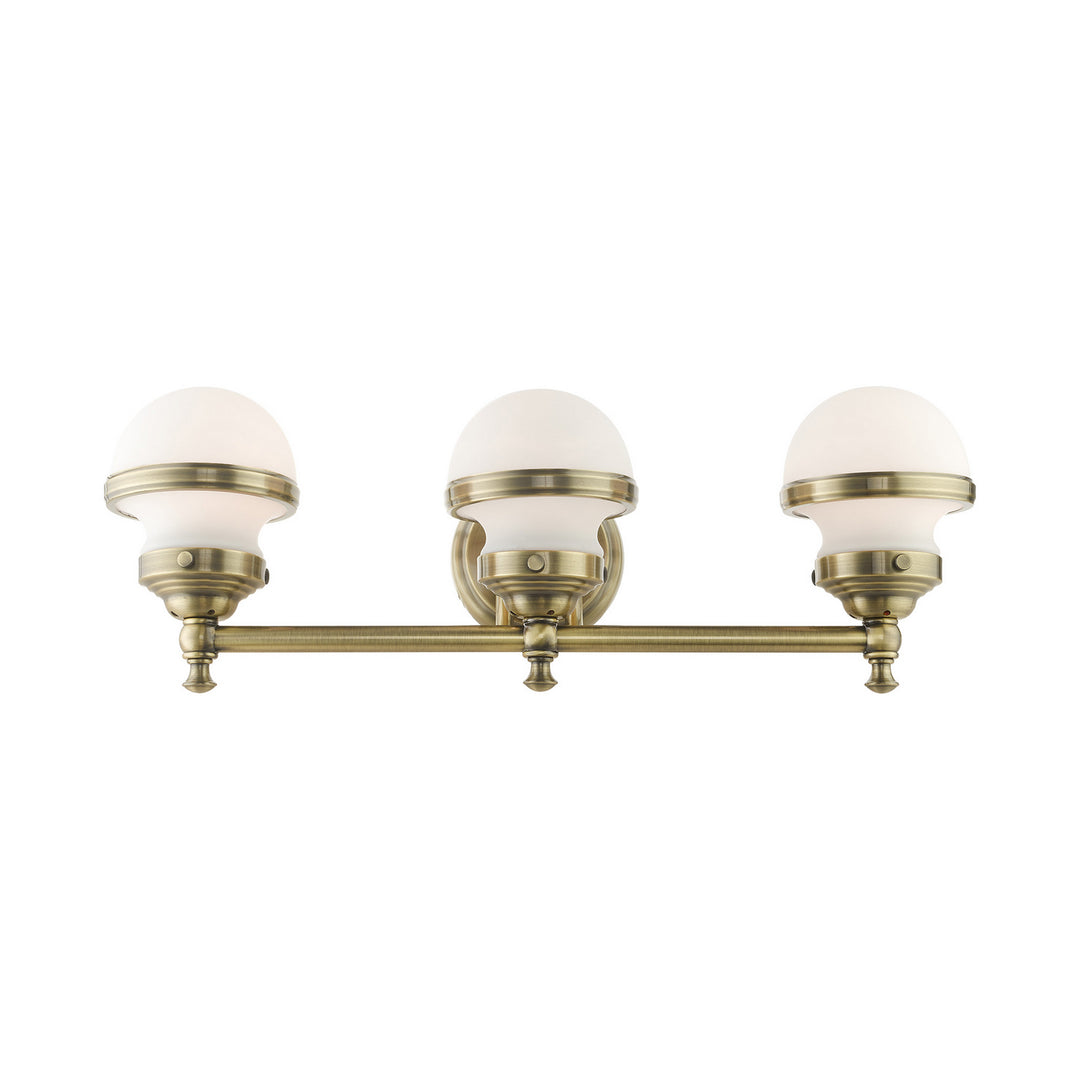 Livex Oldwick 5713-01 Bath Vanity Light 24 in. wide - Antique Brass