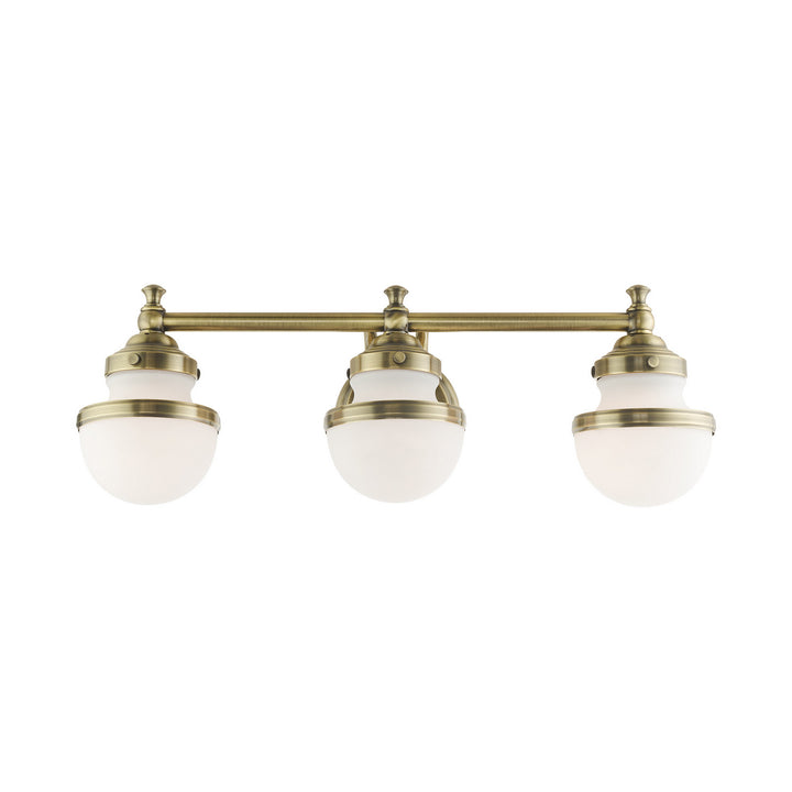 Livex Oldwick 5713-01 Bath Vanity Light 24 in. wide - Antique Brass