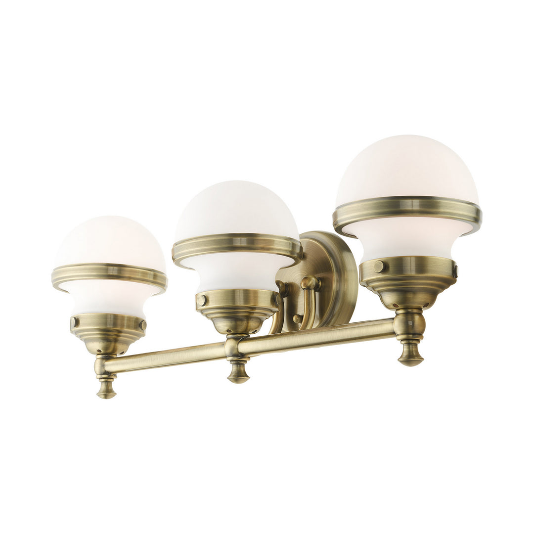 Livex Oldwick 5713-01 Bath Vanity Light 24 in. wide - Antique Brass