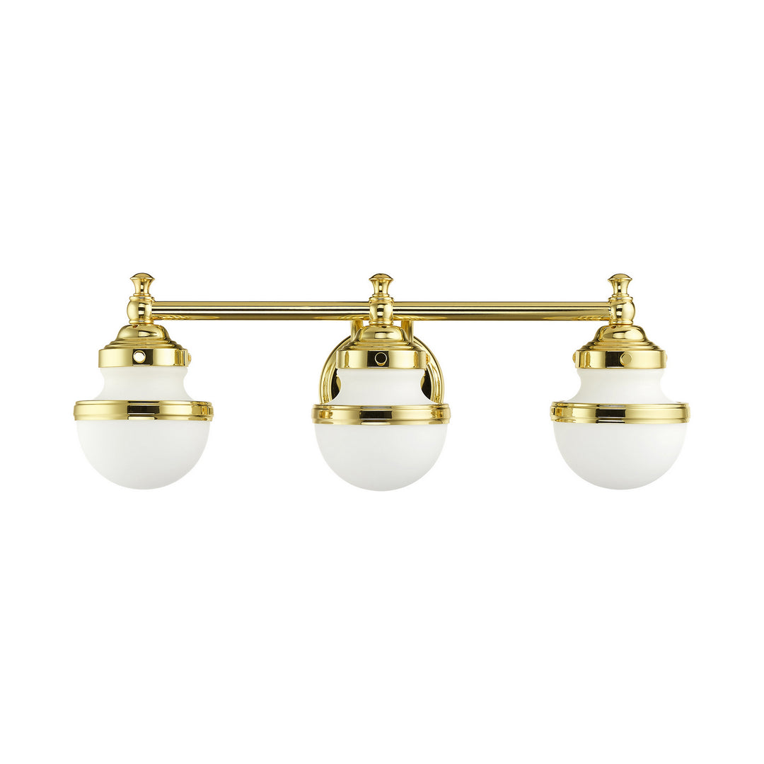Livex Oldwick 5713-02 Bath Vanity Light 24 in. wide - Polished Brass