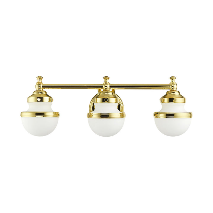 Livex Oldwick 5713-02 Bath Vanity Light 24 in. wide - Polished Brass