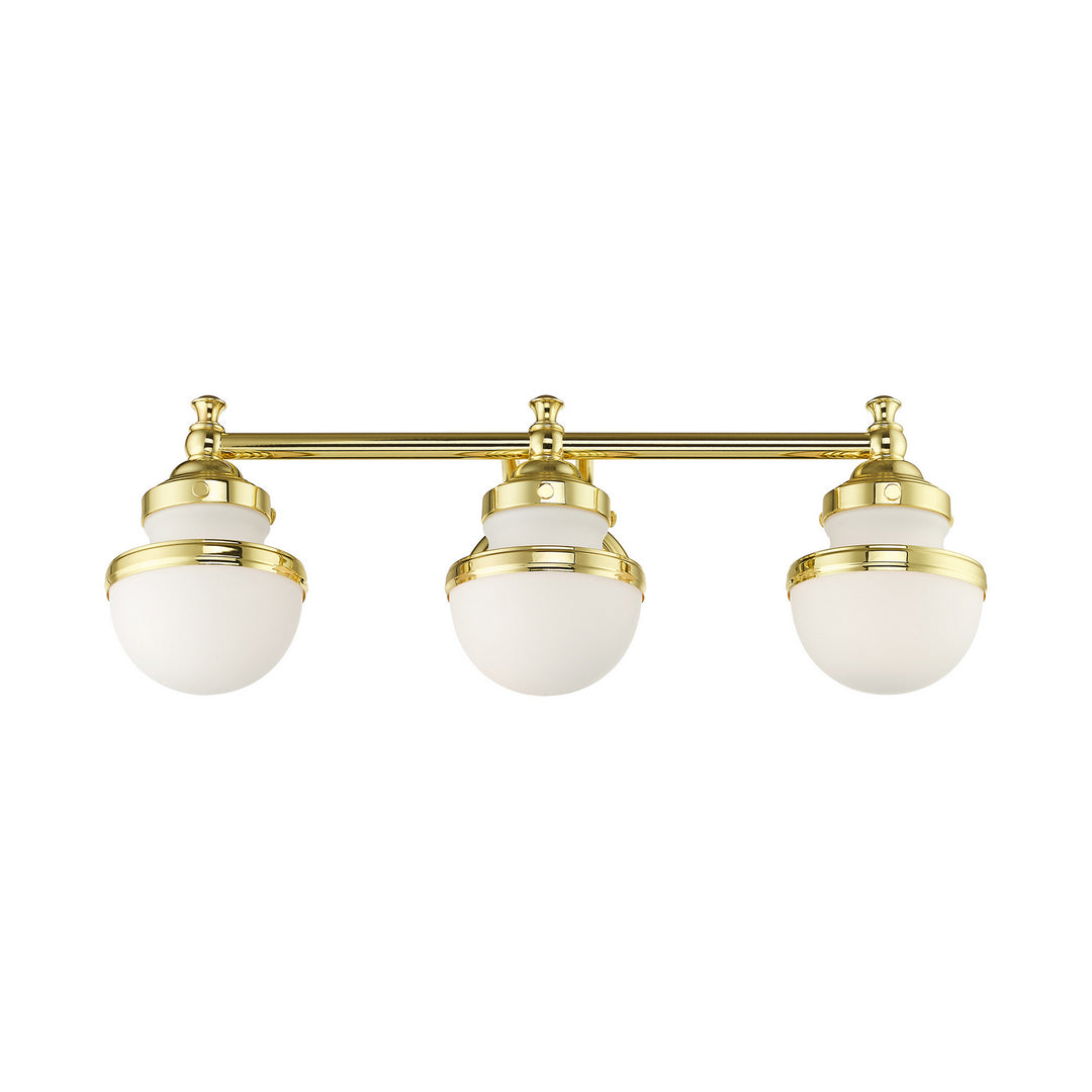 Livex Oldwick 5713-02 Bath Vanity Light 24 in. wide - Polished Brass