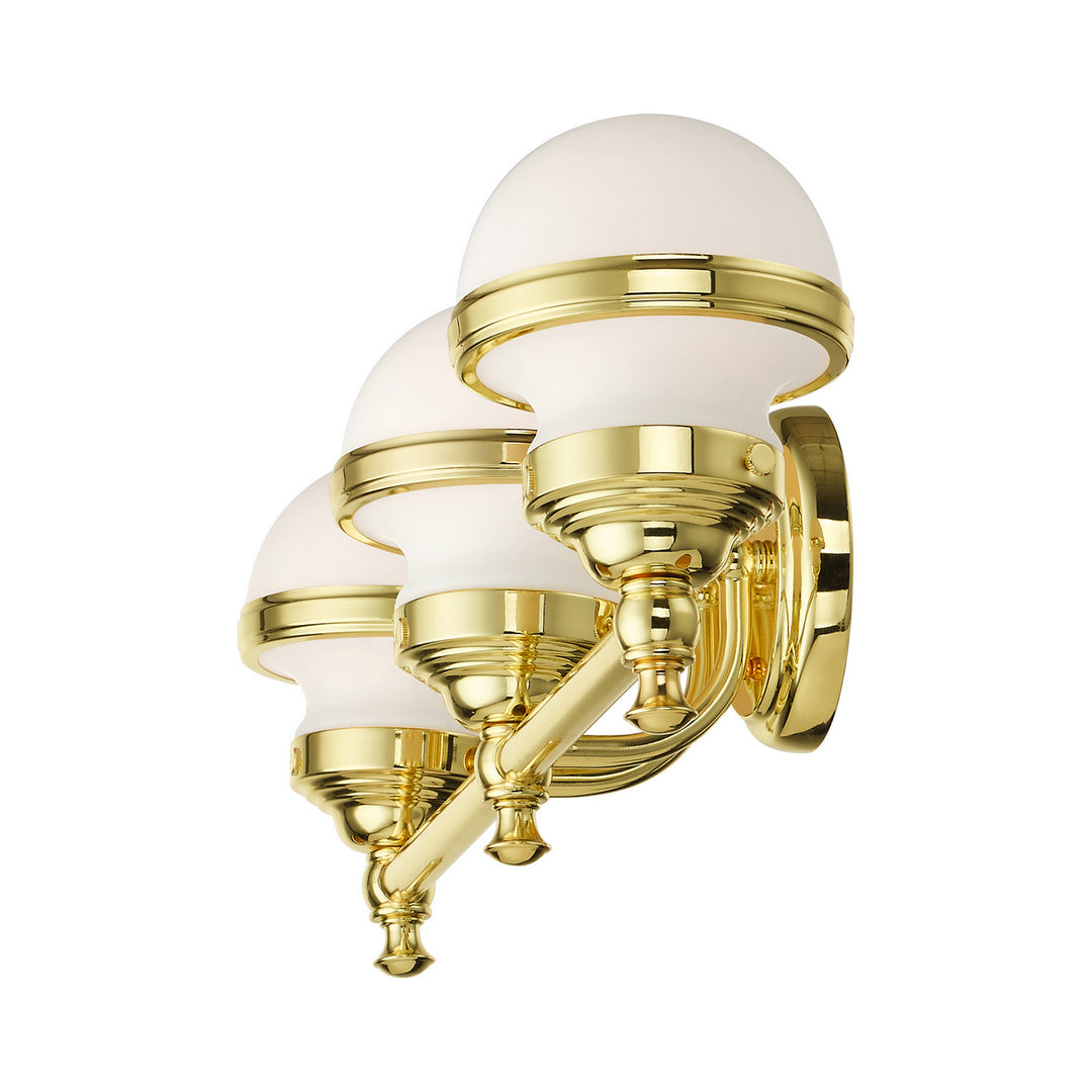 Livex Oldwick 5713-02 Bath Vanity Light 24 in. wide - Polished Brass