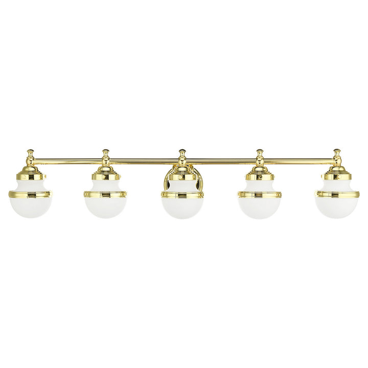 Livex Oldwick 5715-02 Bath Vanity Light 42 in. wide - Polished Brass