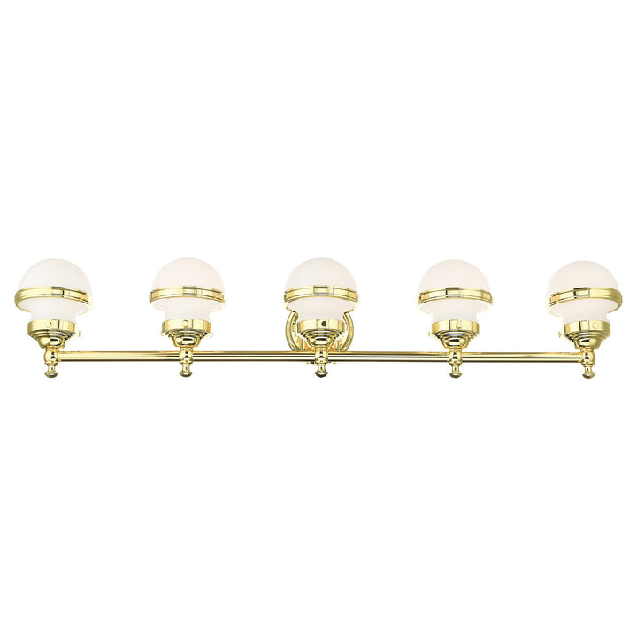 Livex Oldwick 5715-02 Bath Vanity Light 42 in. wide - Polished Brass