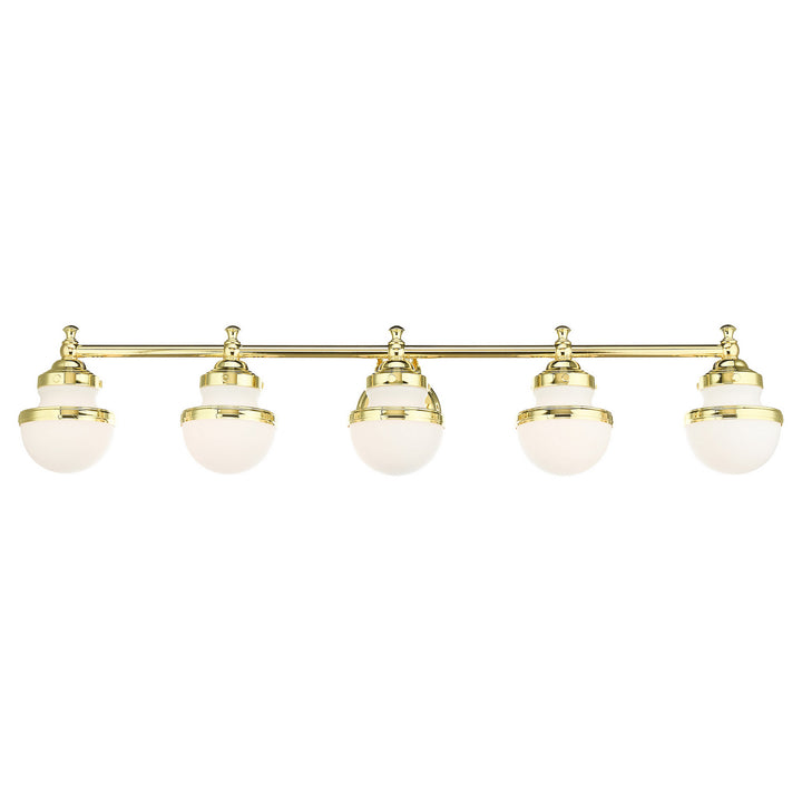Livex Oldwick 5715-02 Bath Vanity Light 42 in. wide - Polished Brass