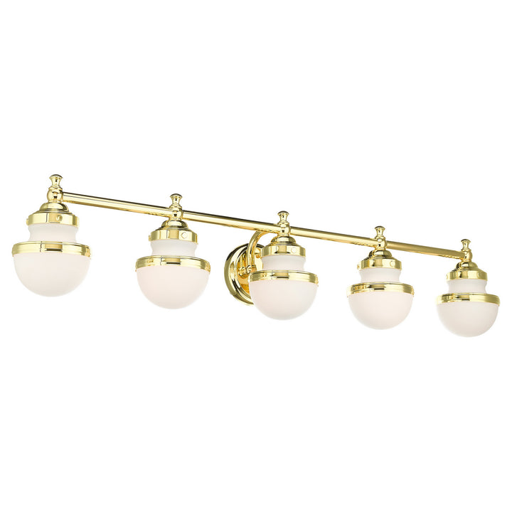 Livex Oldwick 5715-02 Bath Vanity Light 42 in. wide - Polished Brass