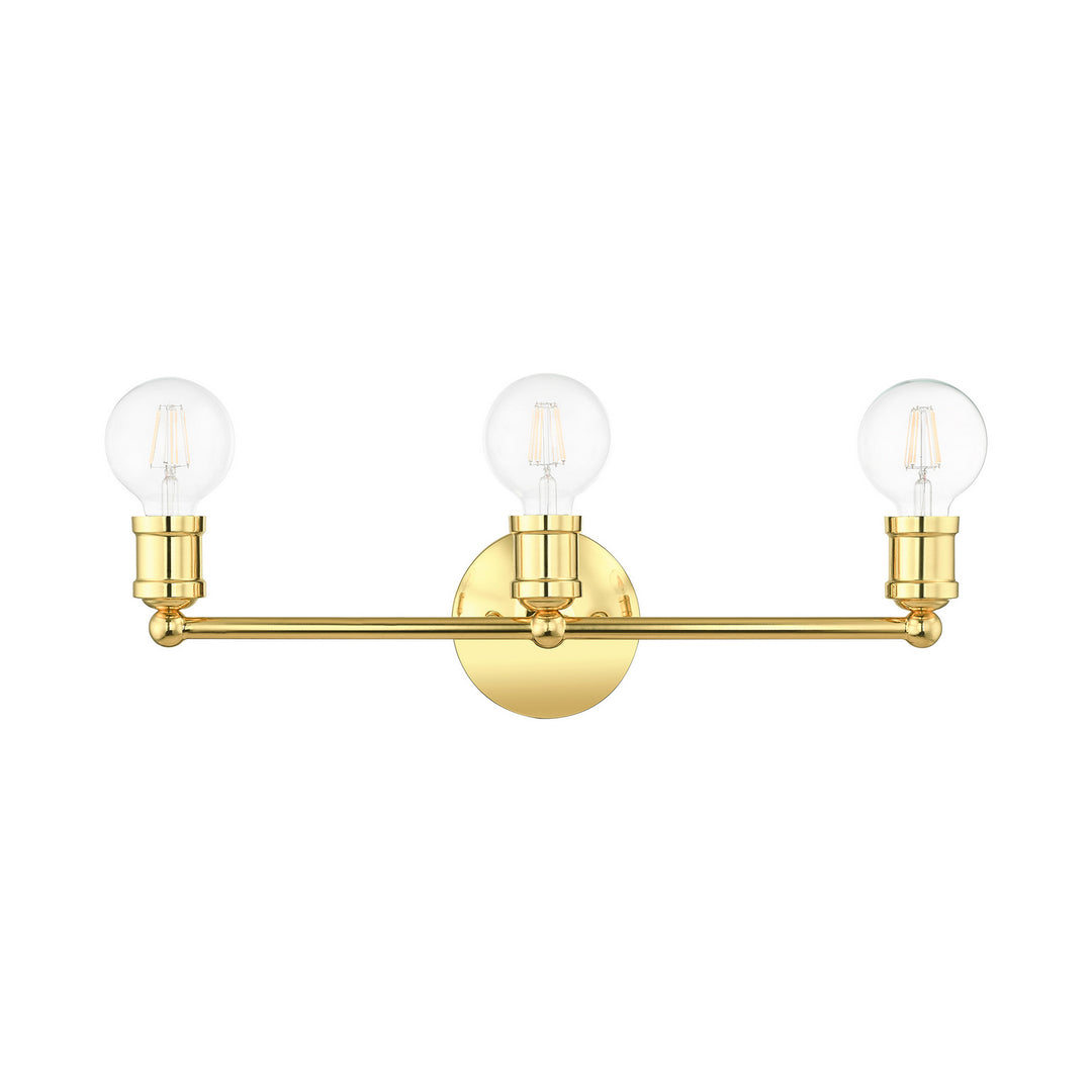 Livex Lansdale 16713-02 Bath Vanity Light 21 in. wide - Polished Brass