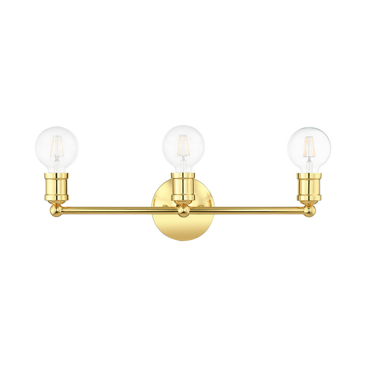 Livex Lansdale 16713-02 Bath Vanity Light 21 in. wide - Polished Brass