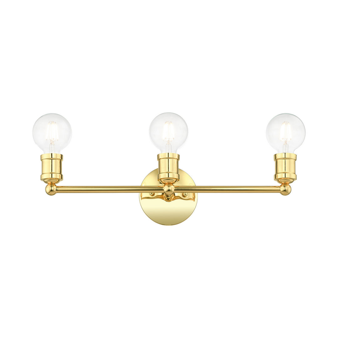 Livex Lansdale 16713-02 Bath Vanity Light 21 in. wide - Polished Brass