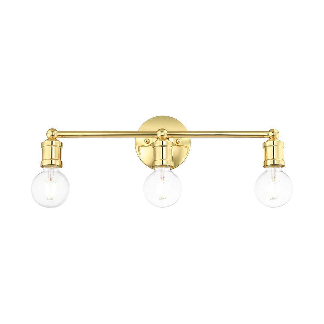 Livex Lansdale 16713-02 Bath Vanity Light 21 in. wide - Polished Brass