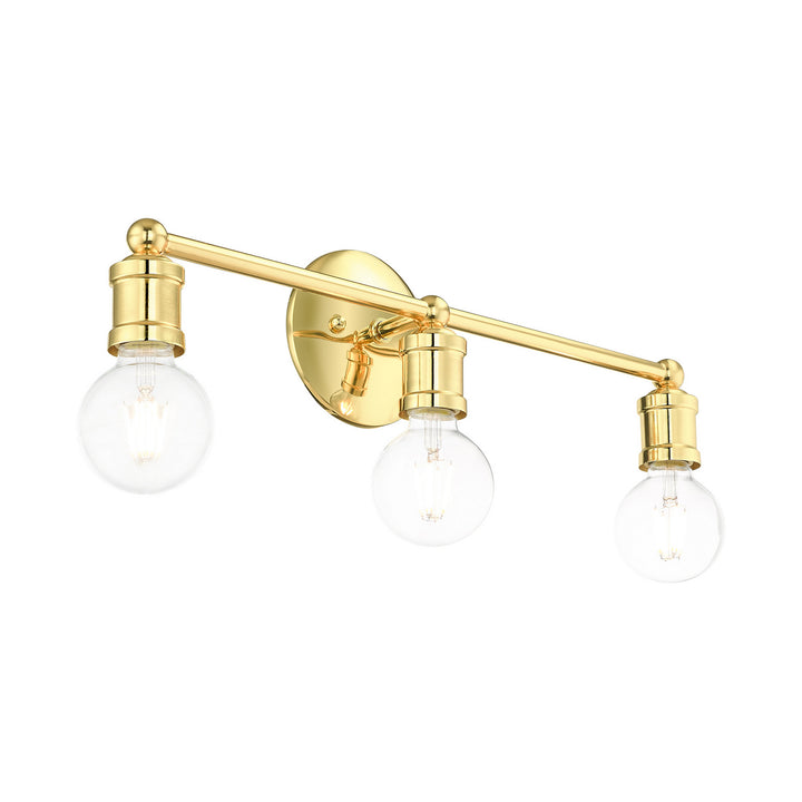 Livex Lansdale 16713-02 Bath Vanity Light 21 in. wide - Polished Brass