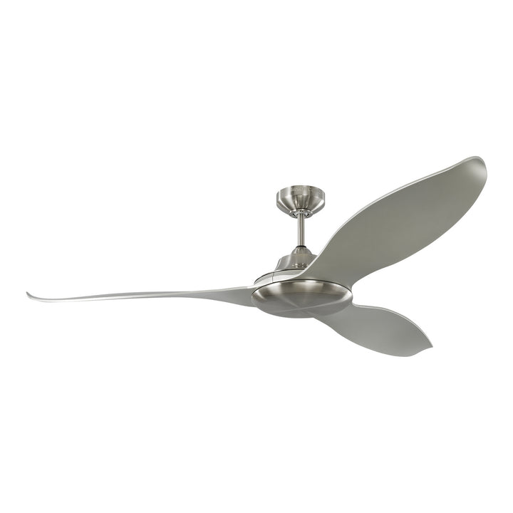 Visual Comfort Fan Stockton 60 3STR60BSD Ceiling Fan - Brushed Steel, Silver/Silver/