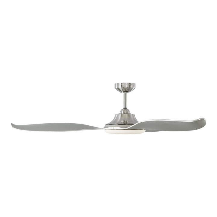 Visual Comfort Fan Stockton 60 3STR60BSD Ceiling Fan - Brushed Steel, Silver/Silver/