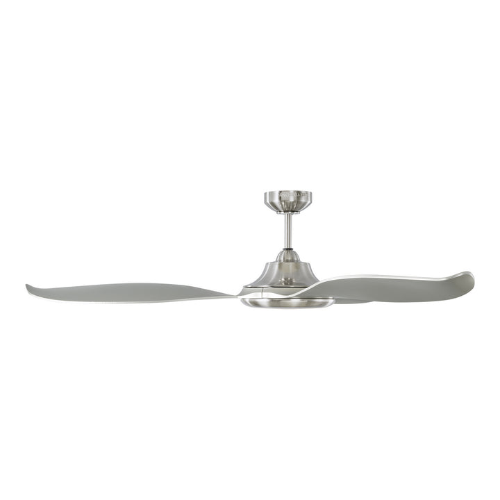 Visual Comfort Fan Stockton 60 3STR60BSD Ceiling Fan - Brushed Steel, Silver/Silver/